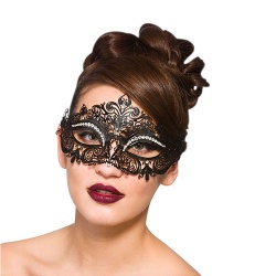 Filigree Eyemask - Black Diamantes