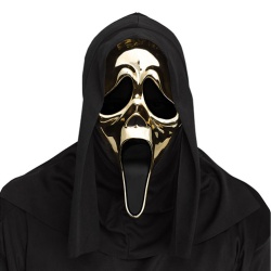 Ghost Face Metallic Gold Mask