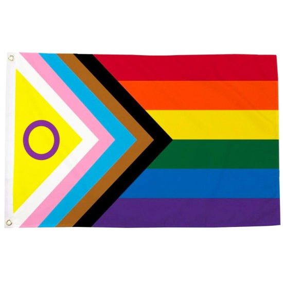 Joke Shop Intersex Progress Pride Flag 5ft X 3ft