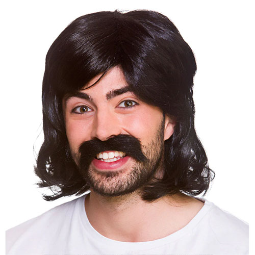 70's Wig And Moustache 