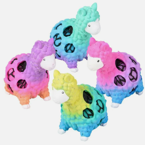 Squeeze Rainbow Llama Mesh Ball