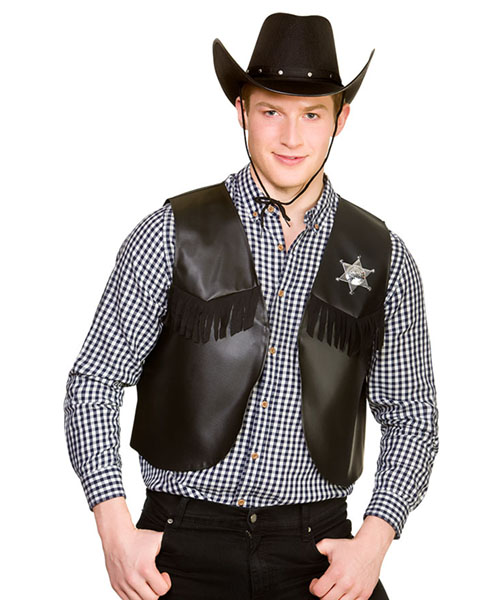 Cowboy Waistcoat (Black)