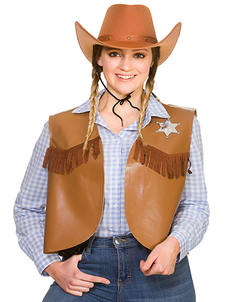 Cowboy Waistcoat (Tan Brown)