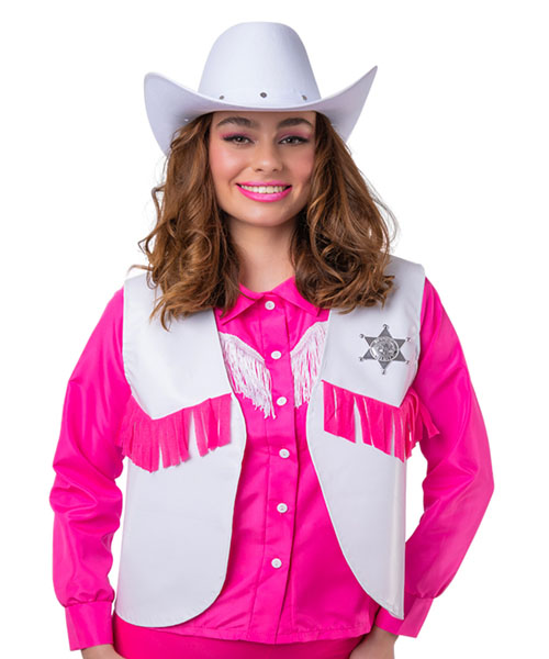 Cowboy Sheriff Waistcoat (White)