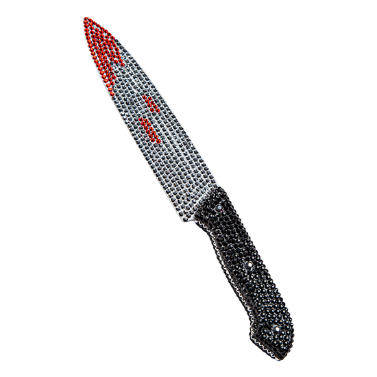 Rhinestone Knife With Blood (30cm)