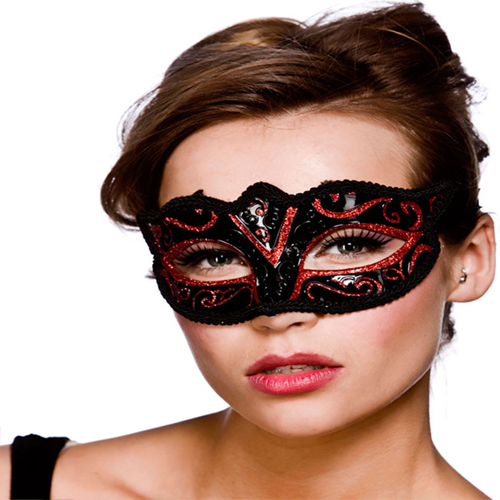 Verona Eyemask - Red Glitter