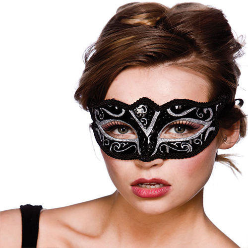 Verona Eyemask - Silver Glitter