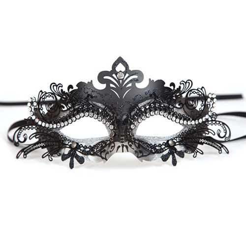 Puccini Deluxe Eyemask - Black & Silver