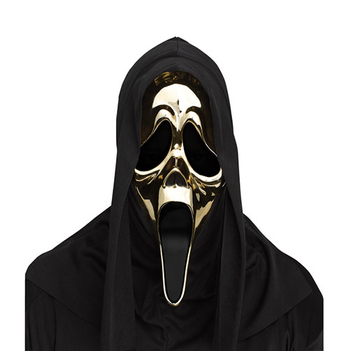 Ghost Face Golden Metallic Mask